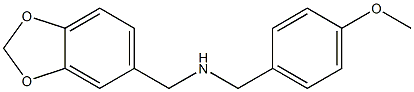 N-(4-メトキシベンジル)-1,3-ベンゾジオキソール-5-メタンアミン 化学構造式