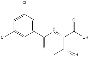 (2S,3R)-2-[(3,5-dichlorobenzoyl)amino]-3-hydroxybutanoic acid Struktur