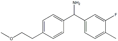 (3-fluoro-4-methylphenyl)[4-(2-methoxyethyl)phenyl]methanamine Structure