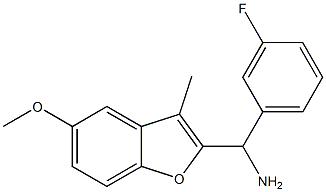 (3-fluorophenyl)(5-methoxy-3-methyl-1-benzofuran-2-yl)methanamine Structure