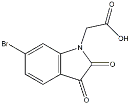 (6-bromo-2,3-dioxo-2,3-dihydro-1H-indol-1-yl)acetic acid Struktur