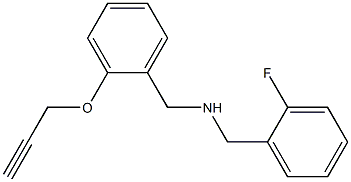 [(2-fluorophenyl)methyl]({[2-(prop-2-yn-1-yloxy)phenyl]methyl})amine 结构式