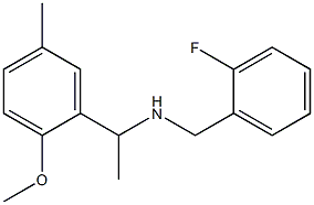 [(2-fluorophenyl)methyl][1-(2-methoxy-5-methylphenyl)ethyl]amine 化学構造式