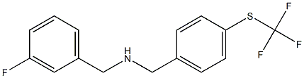[(3-fluorophenyl)methyl]({4-[(trifluoromethyl)sulfanyl]phenyl}methyl)amine Structure