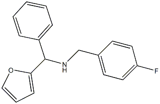 [(4-fluorophenyl)methyl][furan-2-yl(phenyl)methyl]amine Structure