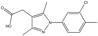 [1-(3-chloro-4-methylphenyl)-3,5-dimethyl-1H-pyrazol-4-yl]acetic acid Structure