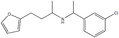 [1-(3-chlorophenyl)ethyl][4-(furan-2-yl)butan-2-yl]amine,,结构式