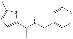 [1-(5-methylthiophen-2-yl)ethyl](pyridin-4-ylmethyl)amine Structure