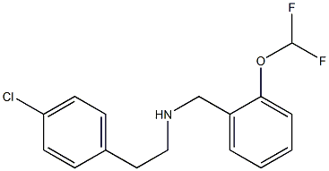 [2-(4-chlorophenyl)ethyl]({[2-(difluoromethoxy)phenyl]methyl})amine Structure
