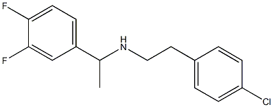 [2-(4-chlorophenyl)ethyl][1-(3,4-difluorophenyl)ethyl]amine Structure