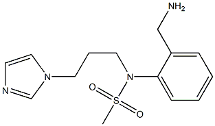  [2-(aminomethyl)phenyl]-N-[3-(1H-imidazol-1-yl)propyl]methanesulfonamide