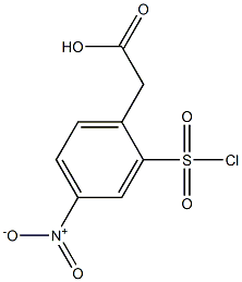 [2-(chlorosulfonyl)-4-nitrophenyl]acetic acid Struktur