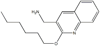 [2-(hexyloxy)quinolin-3-yl]methanamine 结构式