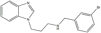 [3-(1H-1,3-benzodiazol-1-yl)propyl][(3-bromophenyl)methyl]amine Structure