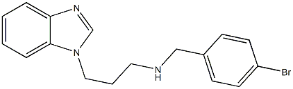 [3-(1H-1,3-benzodiazol-1-yl)propyl][(4-bromophenyl)methyl]amine Structure