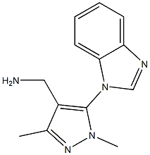[5-(1H-1,3-benzodiazol-1-yl)-1,3-dimethyl-1H-pyrazol-4-yl]methanamine Structure