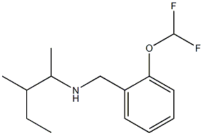 {[2-(difluoromethoxy)phenyl]methyl}(3-methylpentan-2-yl)amine Struktur