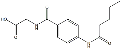 {[4-(pentanoylamino)benzoyl]amino}acetic acid Structure
