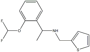 {1-[2-(difluoromethoxy)phenyl]ethyl}(thiophen-2-ylmethyl)amine Struktur