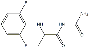{2-[(2,6-difluorophenyl)amino]propanoyl}urea Struktur
