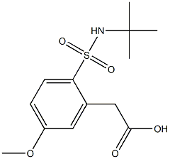 {2-[(tert-butylamino)sulfonyl]-5-methoxyphenyl}acetic acid Struktur