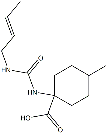 1-({[(2E)-but-2-enylamino]carbonyl}amino)-4-methylcyclohexanecarboxylic acid Struktur