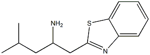 1-(1,3-benzothiazol-2-yl)-4-methylpentan-2-amine Structure