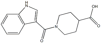 1-(1H-indol-3-ylcarbonyl)piperidine-4-carboxylic acid 结构式