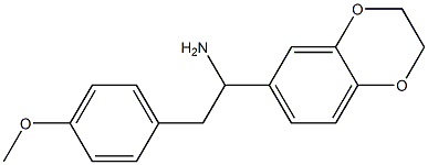 1-(2,3-dihydro-1,4-benzodioxin-6-yl)-2-(4-methoxyphenyl)ethan-1-amine,,结构式