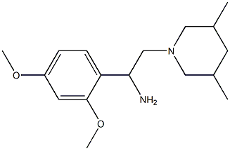 1-(2,4-dimethoxyphenyl)-2-(3,5-dimethylpiperidin-1-yl)ethanamine Structure