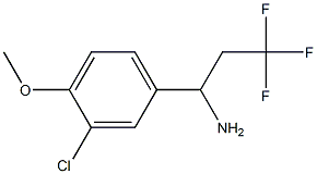 1-(3-chloro-4-methoxyphenyl)-3,3,3-trifluoropropan-1-amine 结构式
