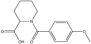 1-(4-methoxybenzoyl)piperidine-2-carboxylic acid Structure