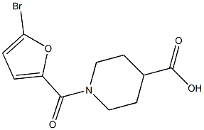 1-(5-bromo-2-furoyl)piperidine-4-carboxylic acid Structure