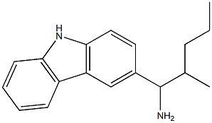 1-(9H-carbazol-3-yl)-2-methylpentan-1-amine Struktur