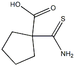1-(aminocarbonothioyl)cyclopentanecarboxylic acid Structure