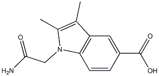 1-(carbamoylmethyl)-2,3-dimethyl-1H-indole-5-carboxylic acid Structure