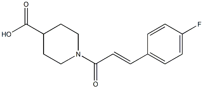 1-[(2E)-3-(4-fluorophenyl)prop-2-enoyl]piperidine-4-carboxylic acid Struktur