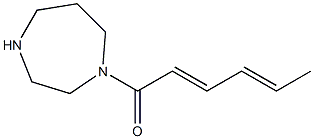 1-[(2E,4E)-hexa-2,4-dienoyl]-1,4-diazepane Struktur