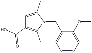 1-[(2-methoxyphenyl)methyl]-2,5-dimethyl-1H-pyrrole-3-carboxylic acid Struktur