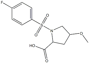 1-[(4-fluorobenzene)sulfonyl]-4-methoxypyrrolidine-2-carboxylic acid