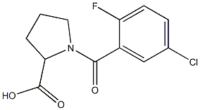 1-[(5-chloro-2-fluorophenyl)carbonyl]pyrrolidine-2-carboxylic acid Structure