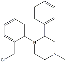 1-[2-(chloromethyl)phenyl]-4-methyl-2-phenylpiperazine Structure