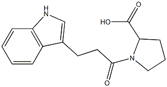 1-[3-(1H-indol-3-yl)propanoyl]pyrrolidine-2-carboxylic acid Structure