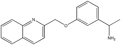 1-[3-(quinolin-2-ylmethoxy)phenyl]ethan-1-amine 结构式