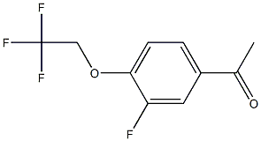 1-[3-fluoro-4-(2,2,2-trifluoroethoxy)phenyl]ethan-1-one 化学構造式