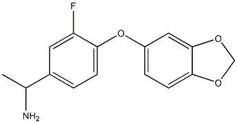1-[4-(2H-1,3-benzodioxol-5-yloxy)-3-fluorophenyl]ethan-1-amine Structure