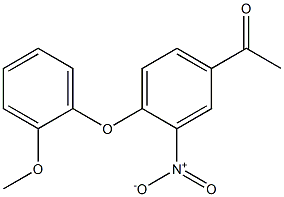 1-[4-(2-methoxyphenoxy)-3-nitrophenyl]ethan-1-one Structure