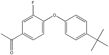 1-[4-(4-tert-butylphenoxy)-3-fluorophenyl]ethan-1-one Struktur