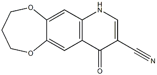 10-oxo-3,4,7,10-tetrahydro-2H-[1,4]dioxepino[2,3-g]quinoline-9-carbonitrile Struktur