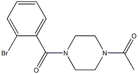 1-acetyl-4-(2-bromobenzoyl)piperazine Structure